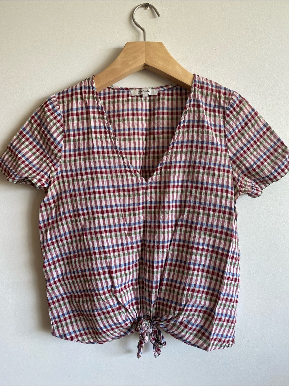 Madewell Plaid Cotton Blouse